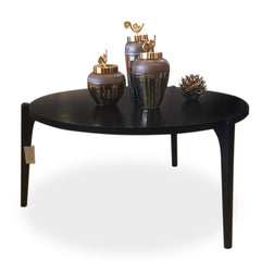 Minimalist Round Black Center Table