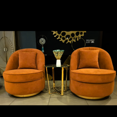Accent Orange Living Room Chair
