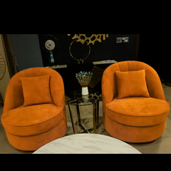 Accent Orange Living Room Chair