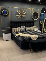 PREMIUM BLACK LUXURY BED.