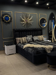 PREMIUM BLACK LUXURY BED.