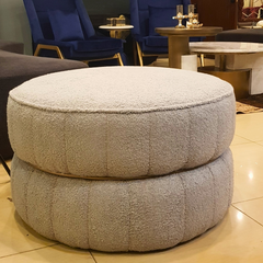 Ottomans & Poufs, Upholstered Footstool Round