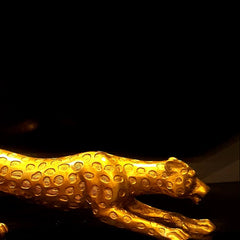 Panther Sculpture Leopard Statue Wild Animal Decoration Gift