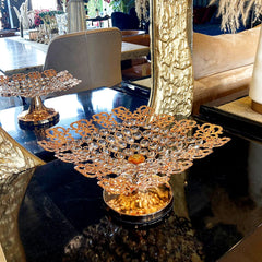 Luxury Golden Crystal Fruits Serving Platter