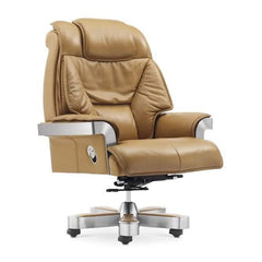 BROWN LEATHER OFFICE CHAIR