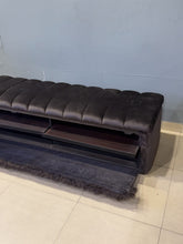 Black ottoman with storage