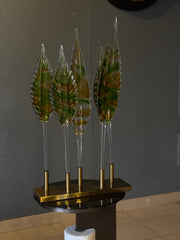 GLASS LEAF ORNAMENT