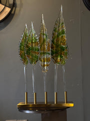 GLASS LEAF ORNAMENT