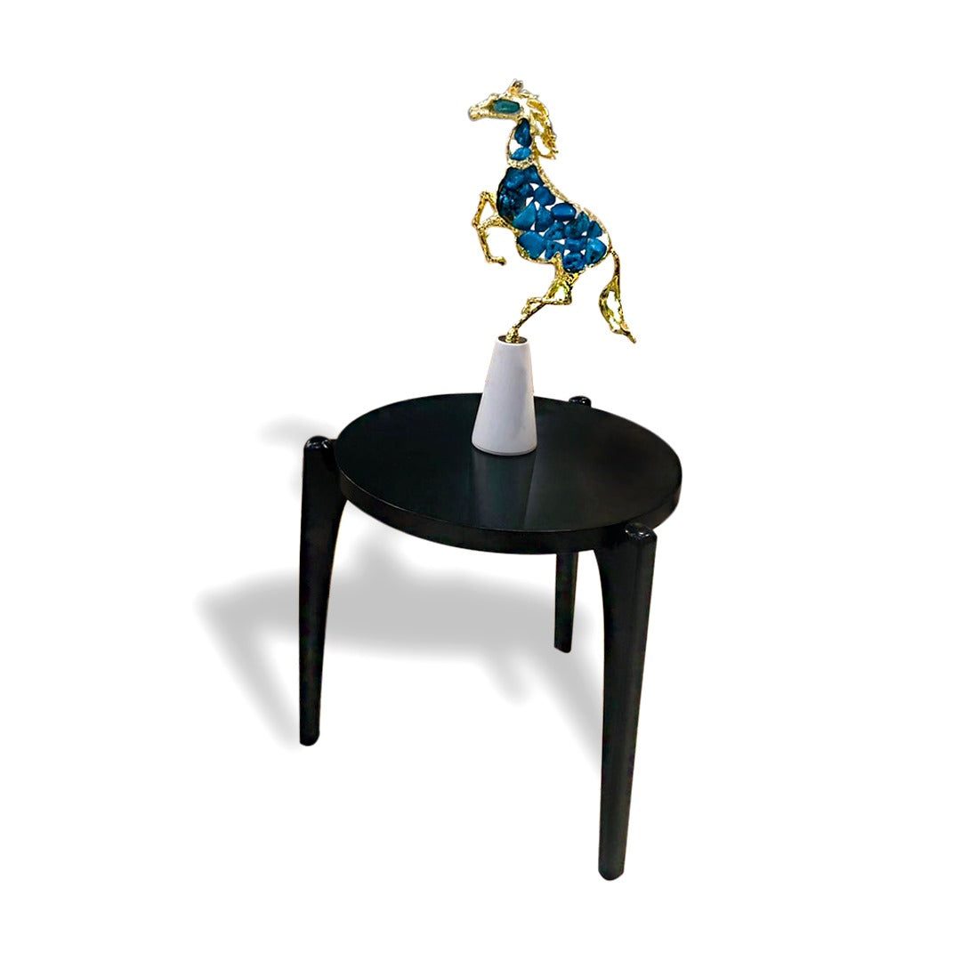 Minimalist Round Black Center Table Set