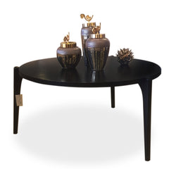 Minimalist Round Black Center Table Set