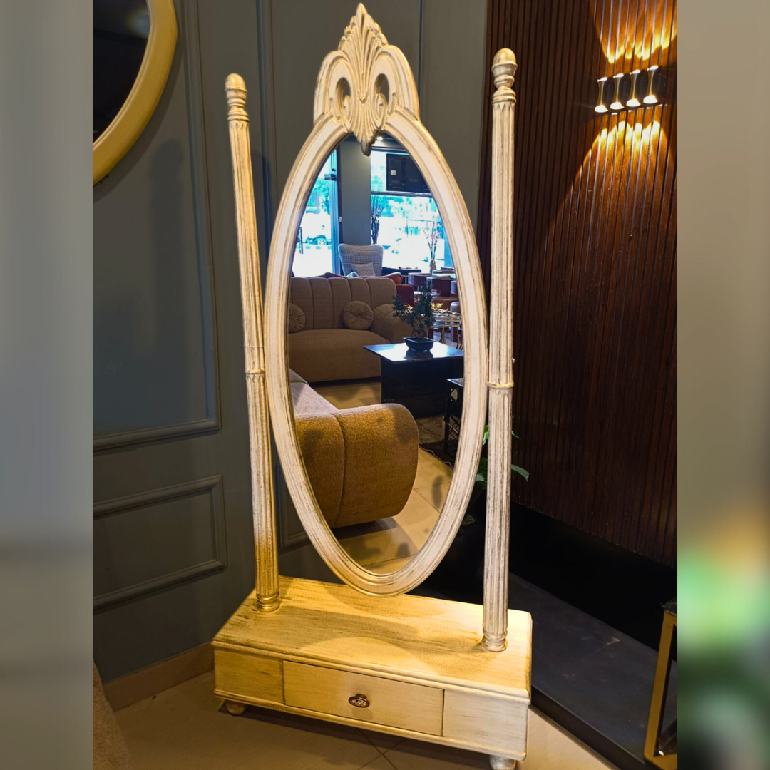 Luxurious Italian Oval Dressing Mirror