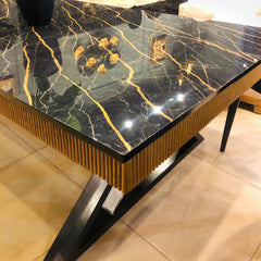 Modern Dining table marble texture wooden