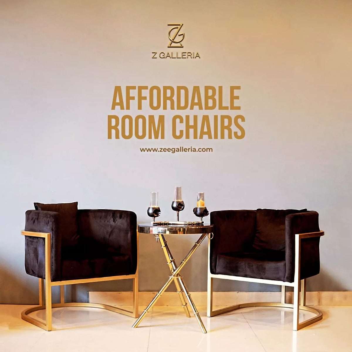 Golden Coffee Chair - Zeegalleria