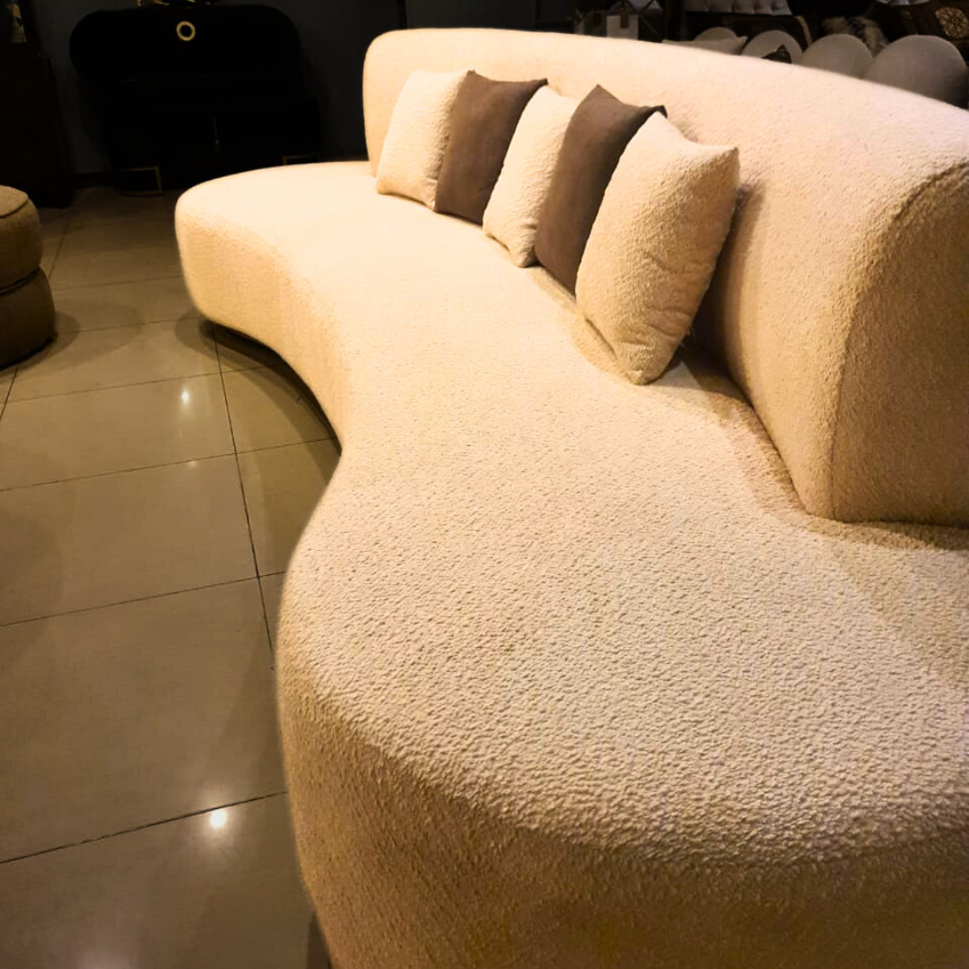 Modern Cloud Sofa/Couch with Soft Boucle Upholstered 6 Seater