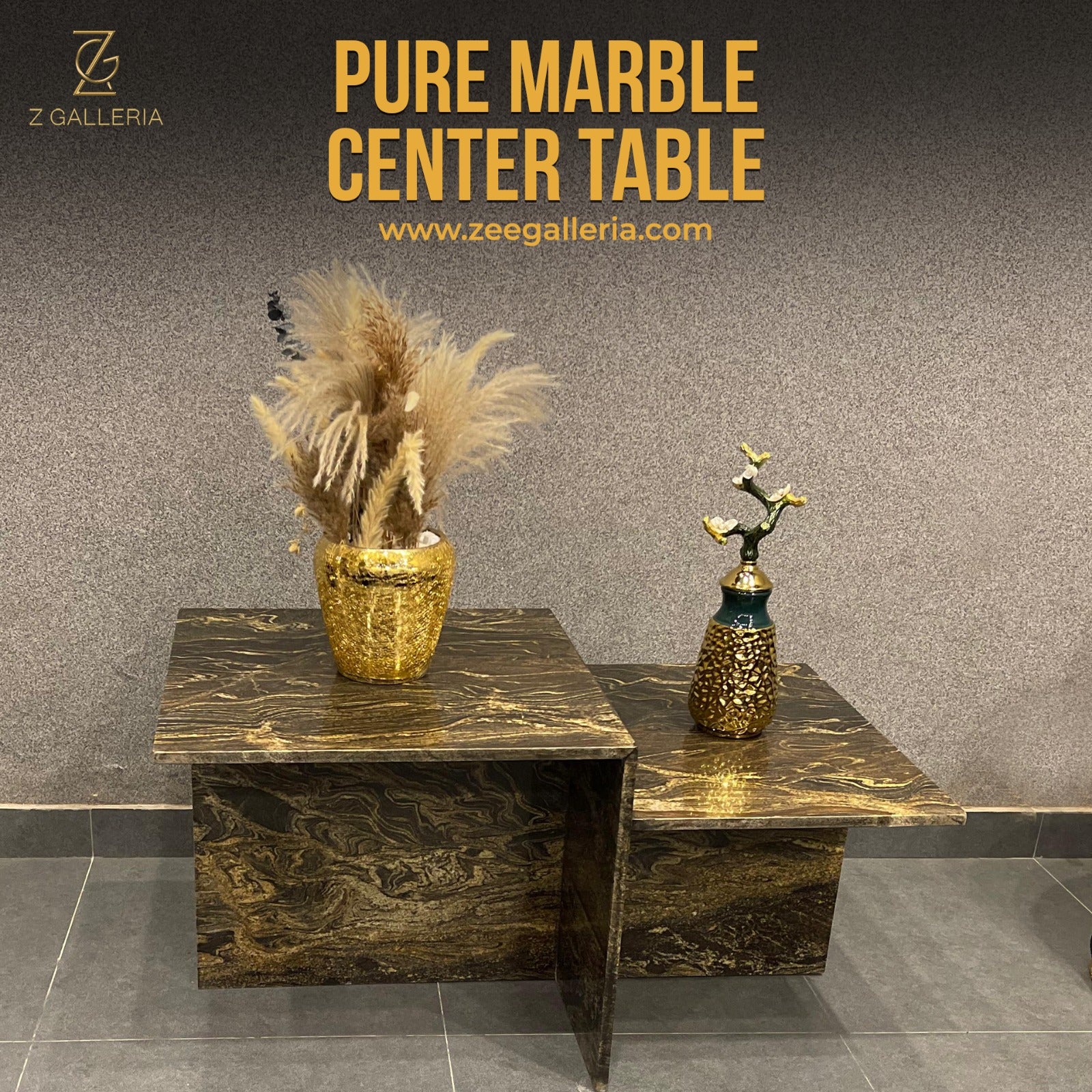 Pure Marble Central Table - Zeegalleria