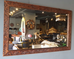 Solid Wood Carving Frame Mirror