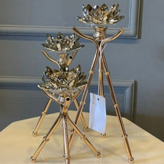 Floral Candle Stand Small Set - Zeegalleria