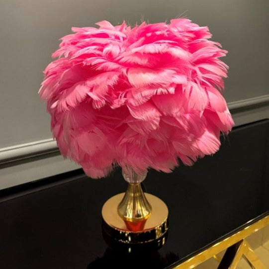 Pink Small Fur Lamp - Zeegalleria