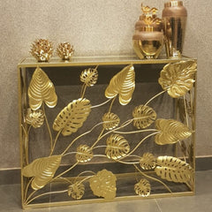 SS Gold Leaf Table - Zeegalleria