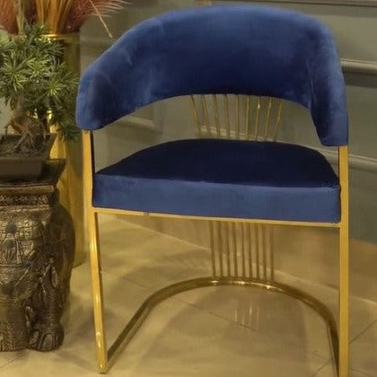 Blue Gold Dining Chair - Zeegalleria