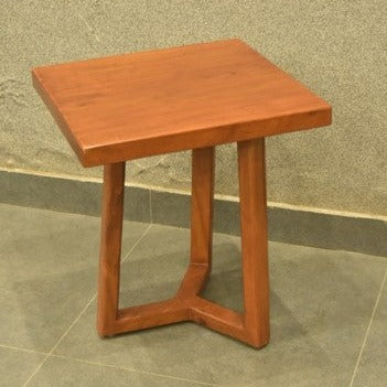 Square Solid Wood End Table