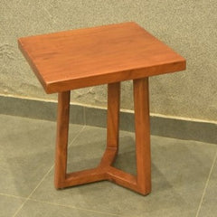 Square Solid Wood End Table