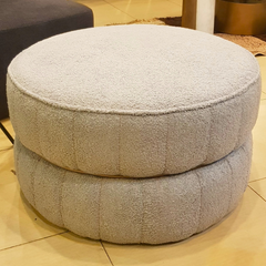 Ottomans & Poufs, Upholstered Footstool Round