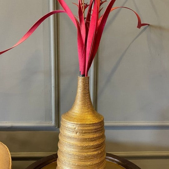 Fiber Gold Vase - Zeegalleria