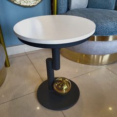 Golden Ball White Top Coffee Table