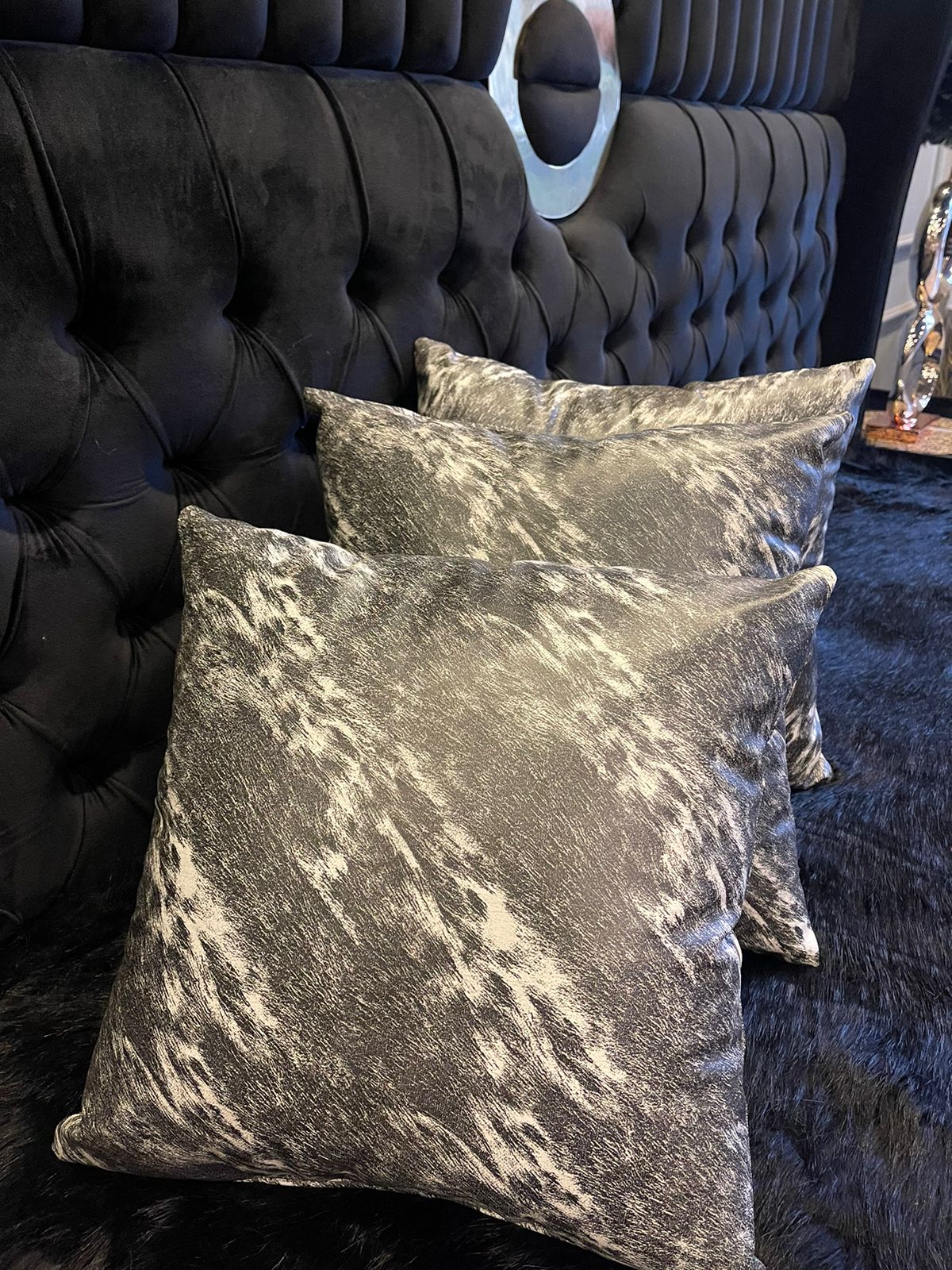 Grey And White Cushion - Zeegalleria