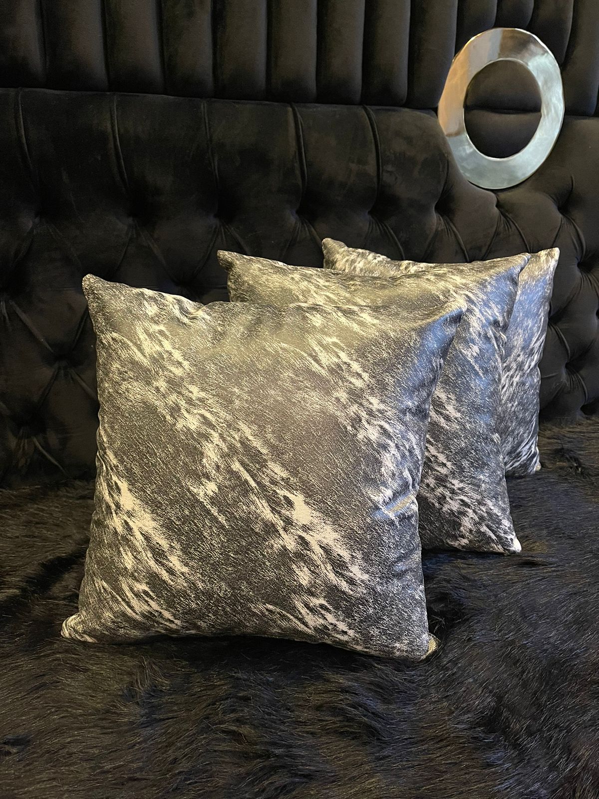 Grey And White Cushion - Zeegalleria