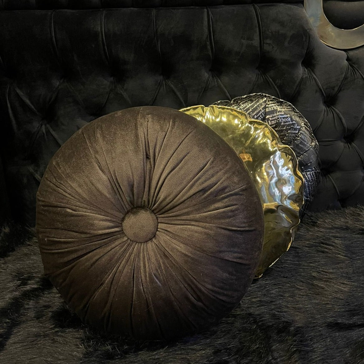 Brown Round Cushion - Zeegalleria