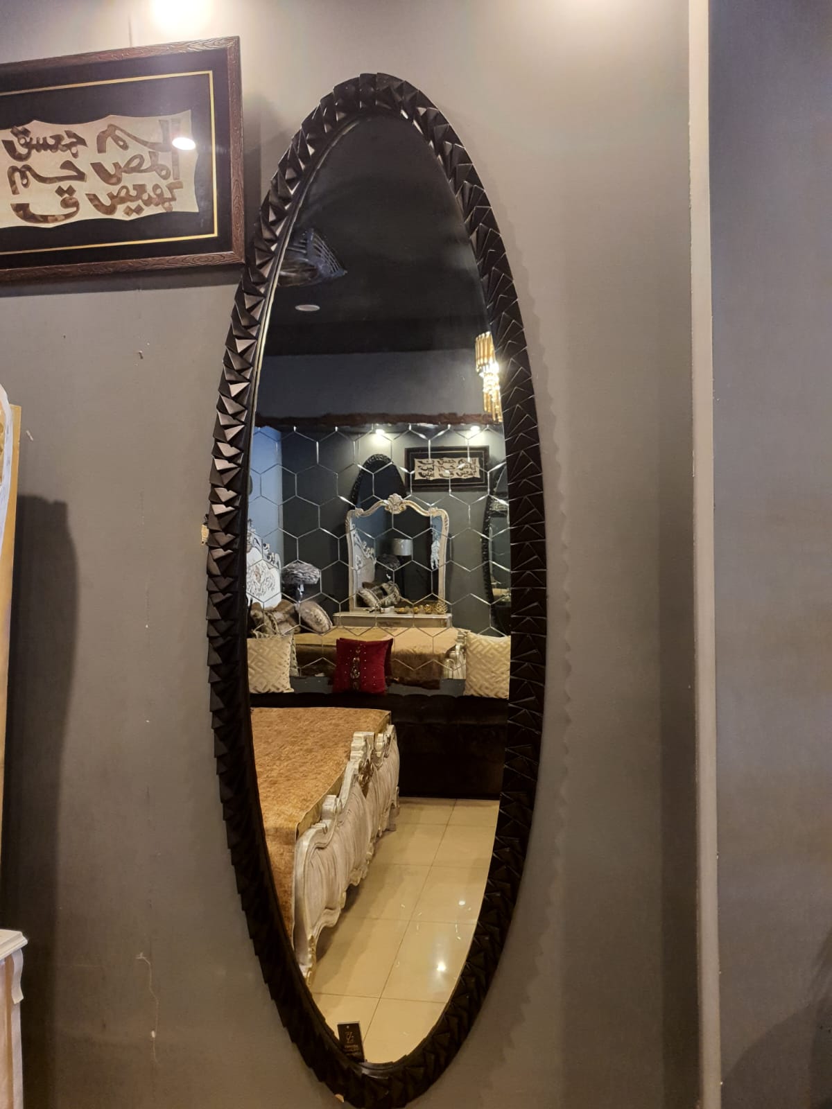 Accent Wall Hanging Mirror with Frame