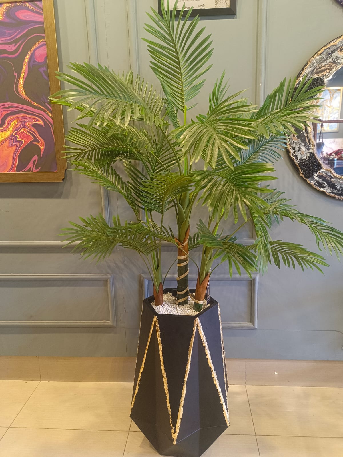 Palm Plant Tree with Planter