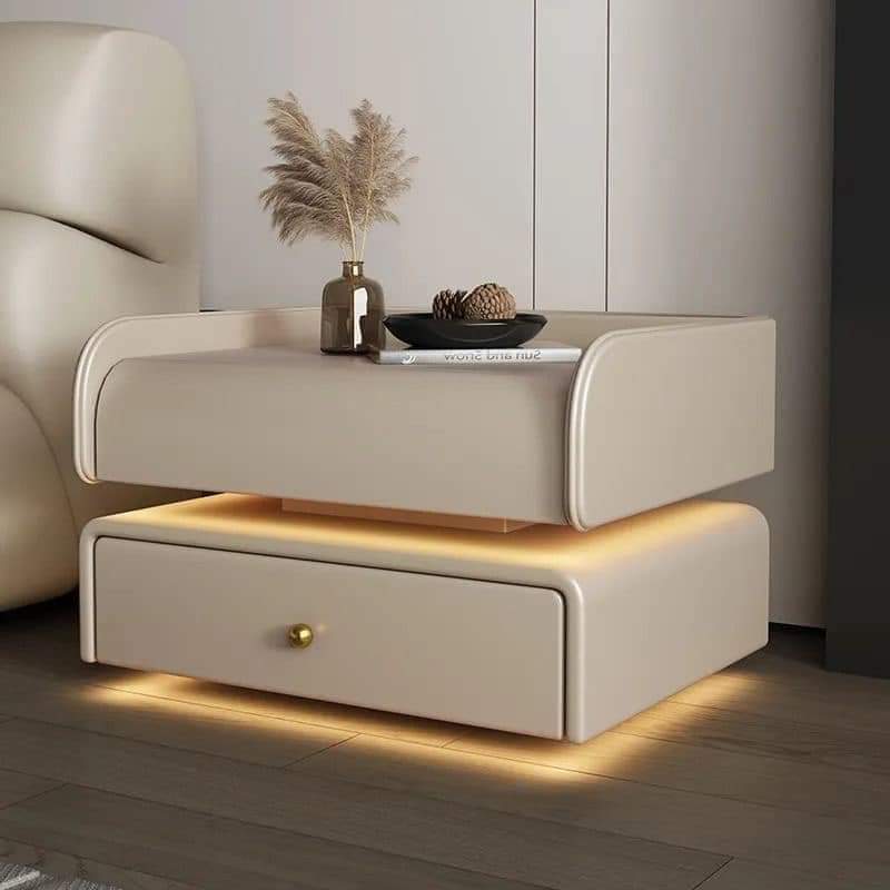 Modern Night Stands with Built-In Lighting – Elegant & Functional Pair