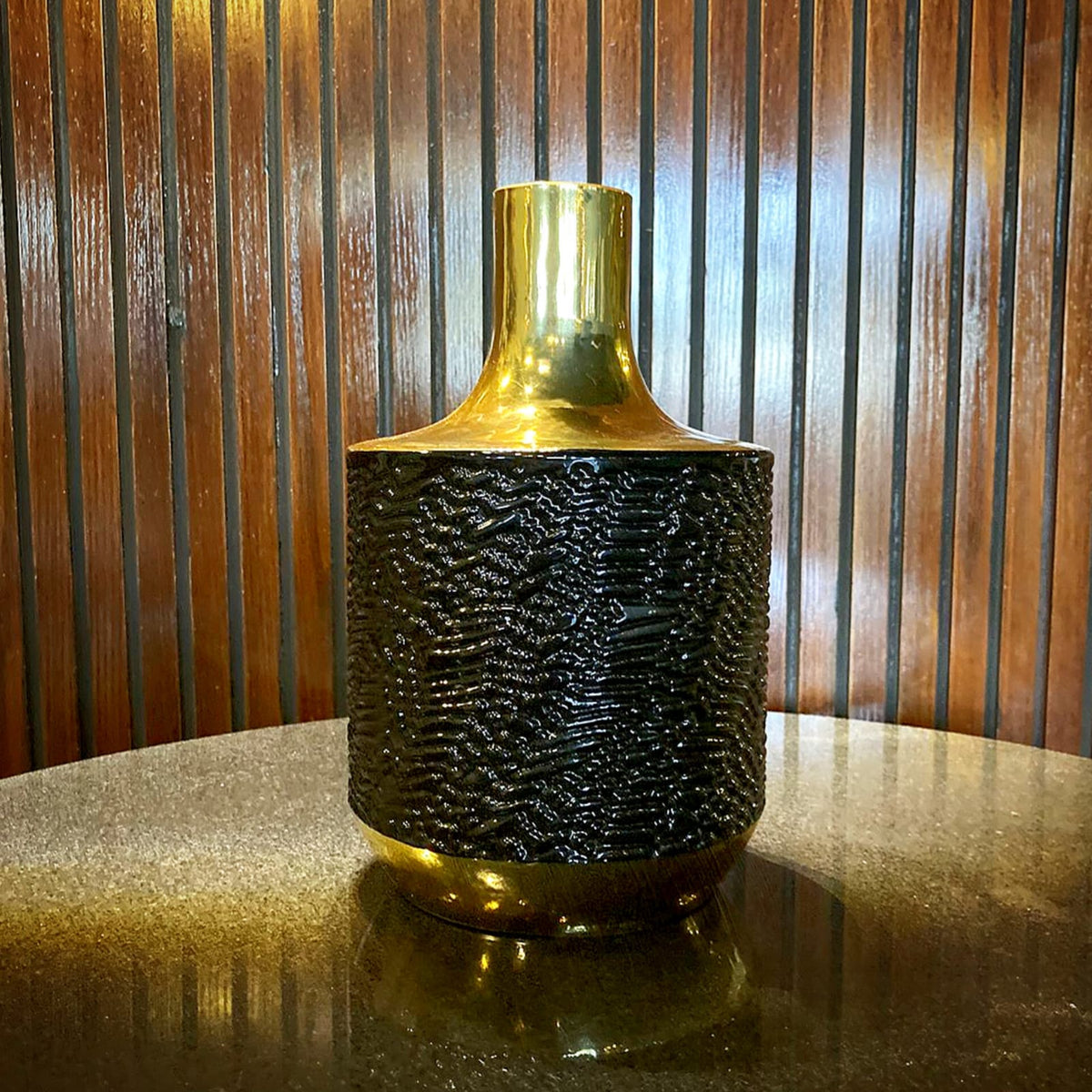 Vintage Black and Gold Alligator  Vases  Flower Vases Small