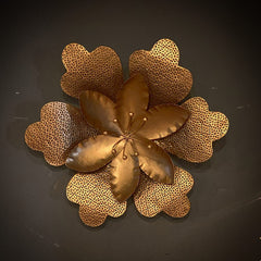 Copper Flower texture and background Pair