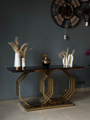 PREMIUM BLACK AND GOLD CONSOLE