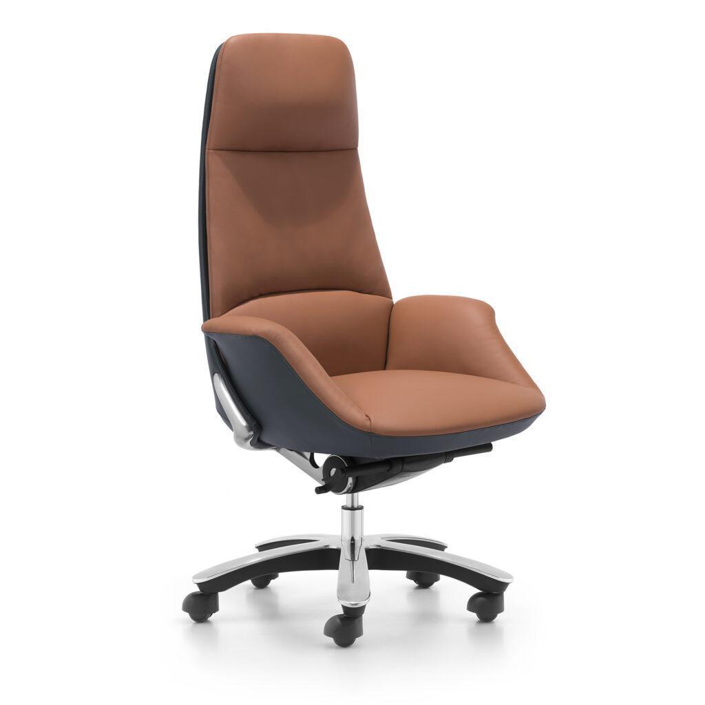 ORANGISH BROWN OFFICE CHAIR