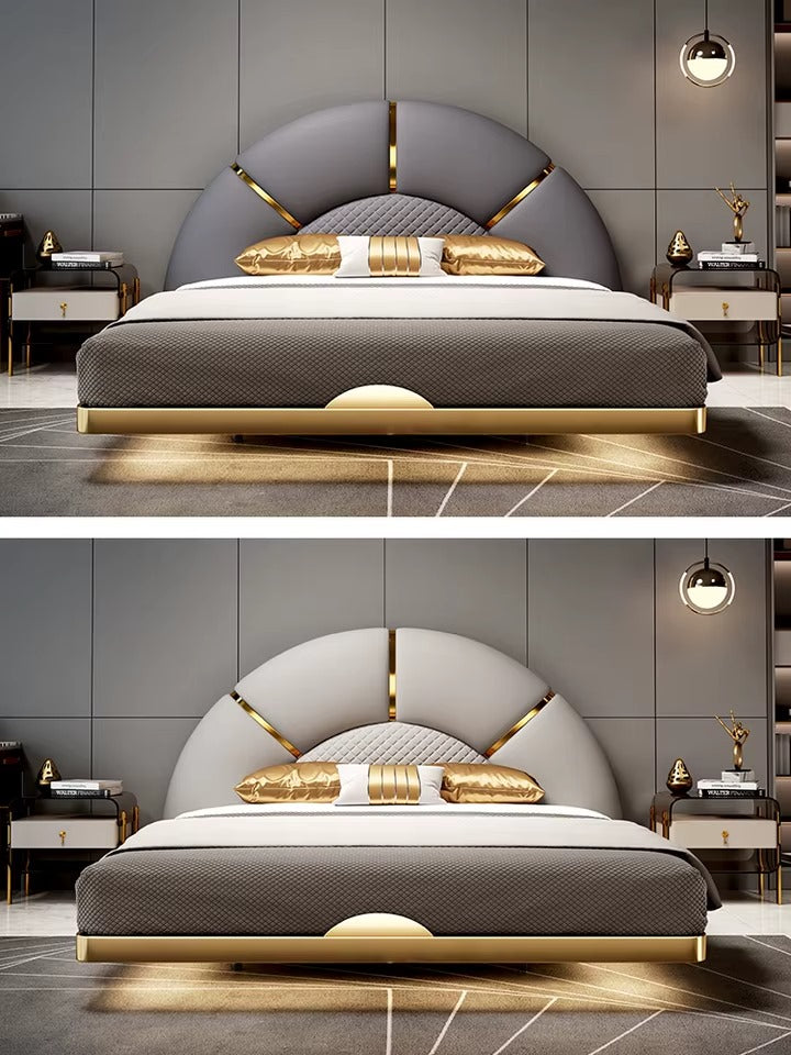 Modern rounded  floating bed