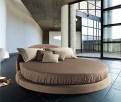 Minimilitic rounded bed & Side Table