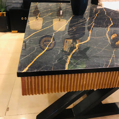 Modern Dining table marble texture wooden