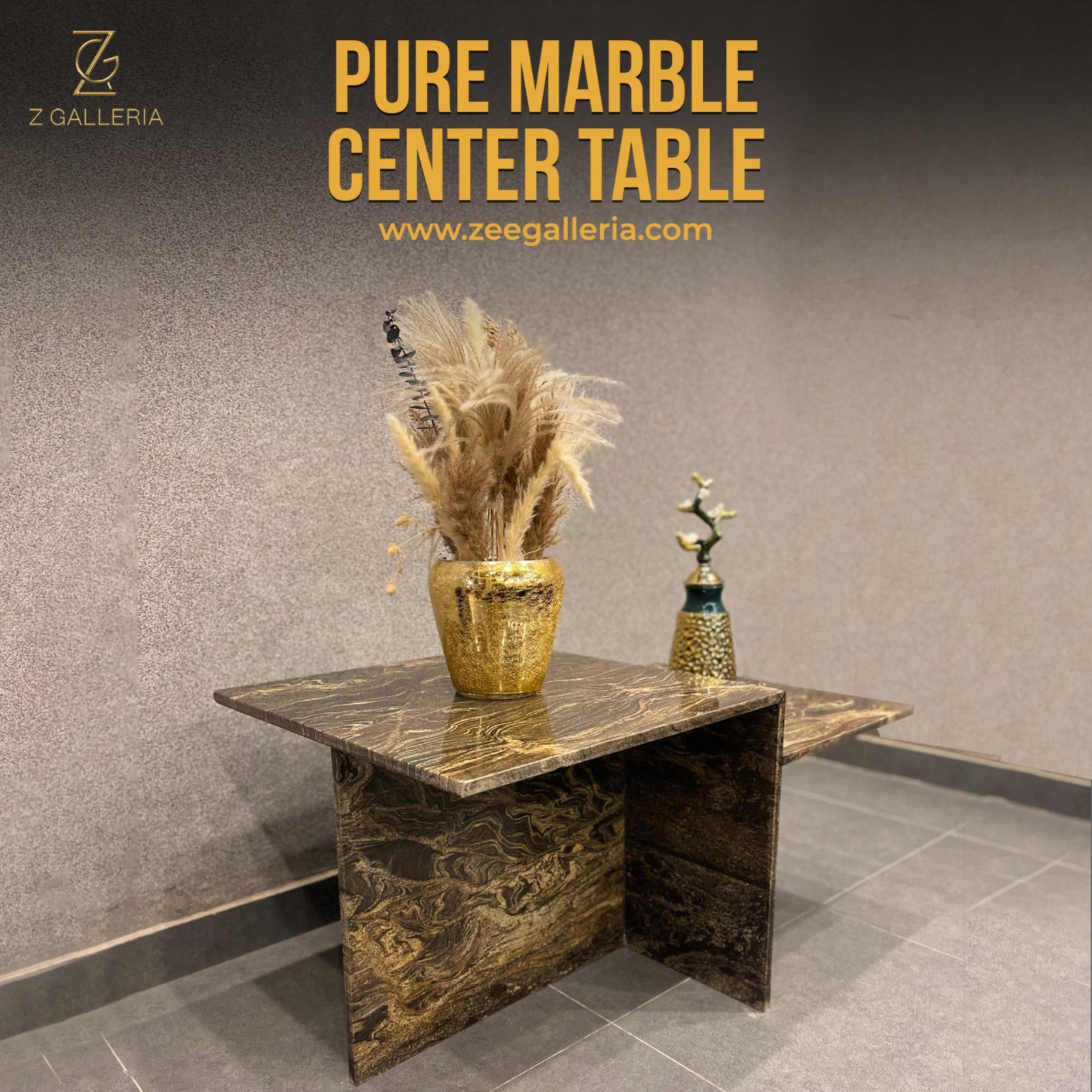 Pure Marble Central Table - Zeegalleria