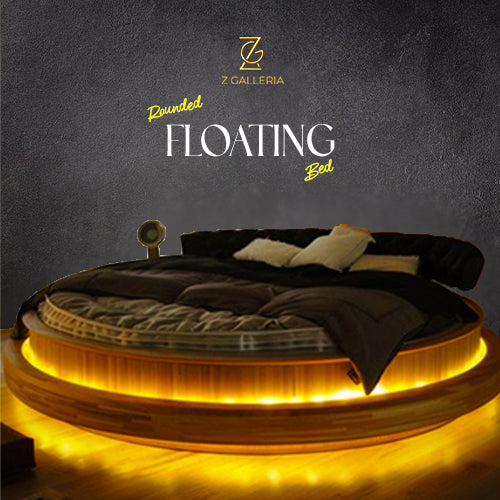 ROUNDED FLOATING BEDS (LED LIGHTS)